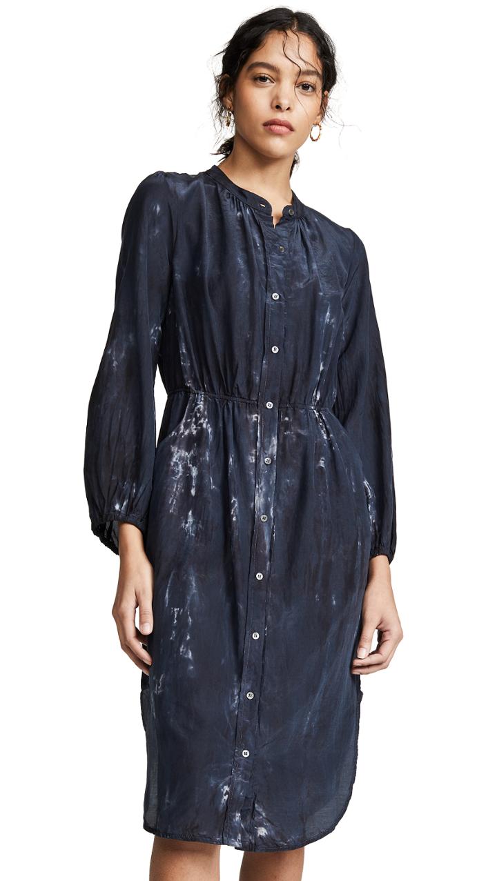 Raquel Allegra Shirred Bell Dress