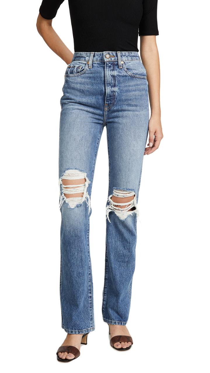 Khaite Danielle High Rise Stovepipe Jeans