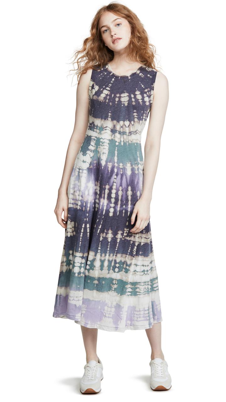 Raquel Allegra Big Sweep Tie Dye Dress