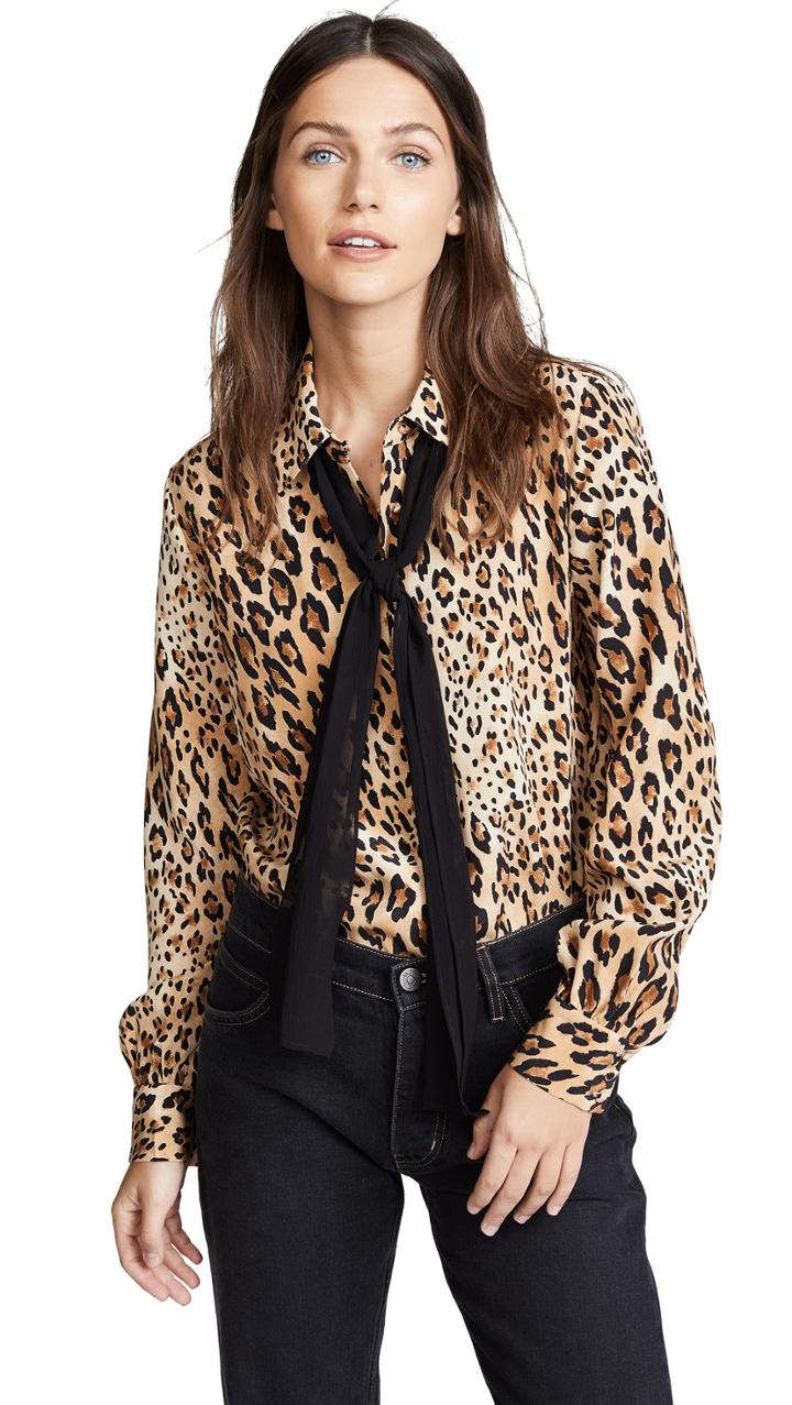 Frame Pussy Bow Blouse