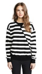Jason Wu Grey Striped Oversized Sweater