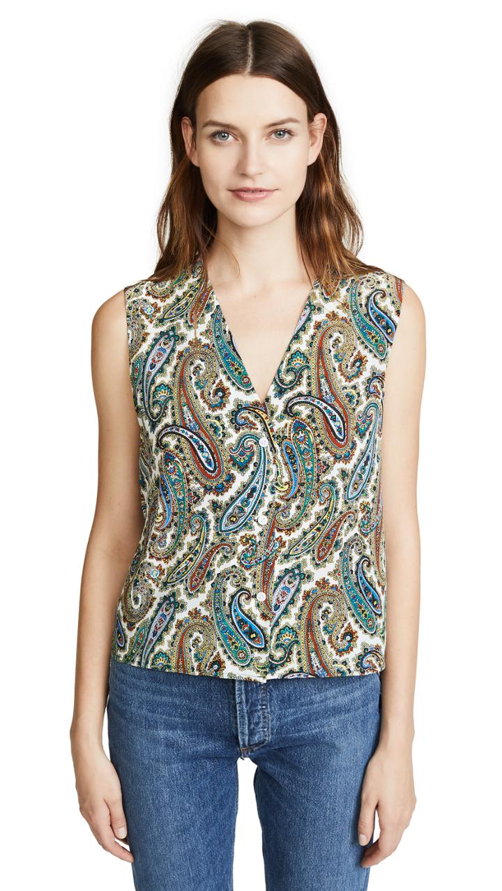 Diane Von Furstenberg V Neck Blouse