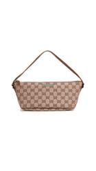 What Goes Around Comes Around Gucci Brown Canvas Pouch
