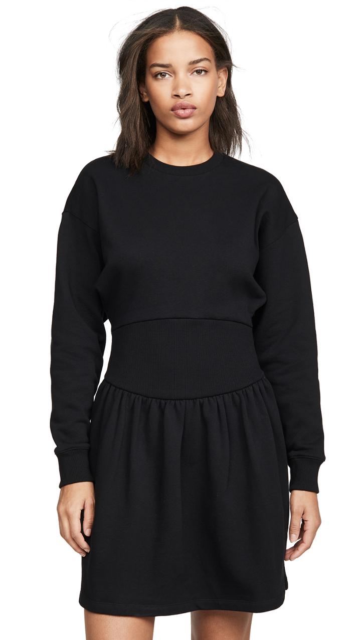 Opening Ceremony Long Sleeve Fleece Mini Rib Dress