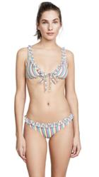 Solid Striped Mackenzie Bikini Top