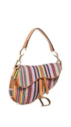 What Goes Around Comes Around Dior Multi Canvas Saddle Bag
