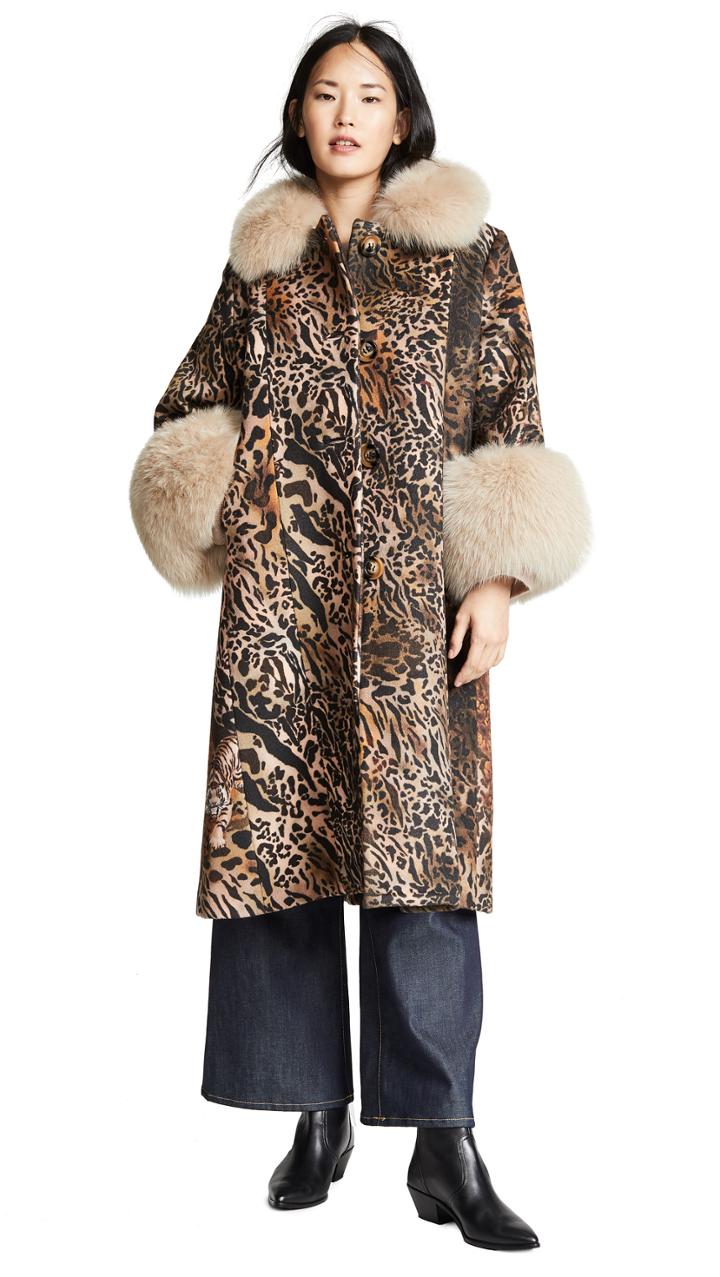Saks Potts Yvonne Animal Coat