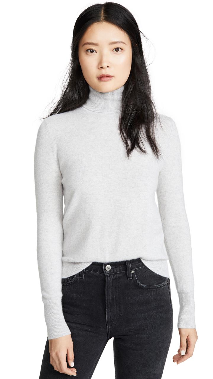 Bop Basics Solid Cashmere Turtleneck