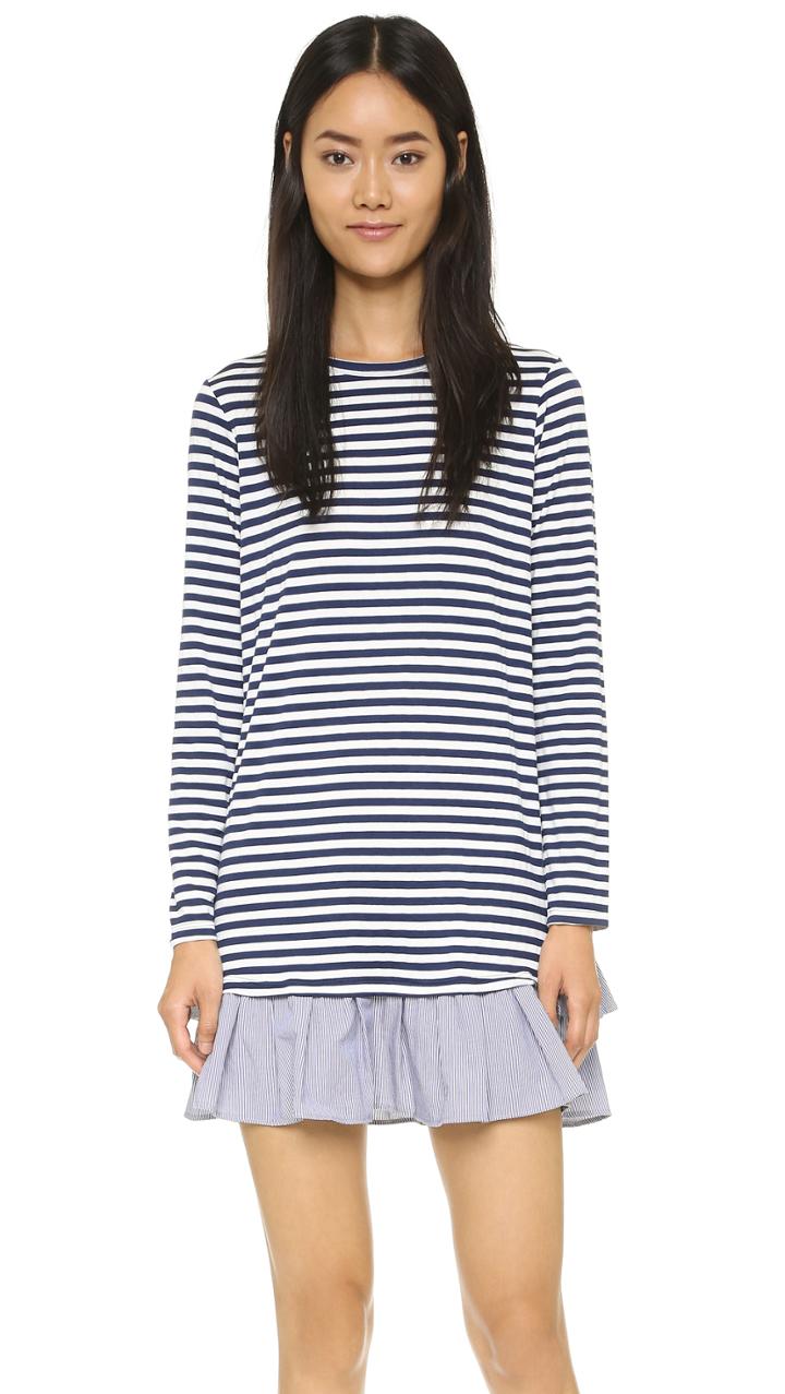 Clu Long Sleeve Ruffle Tee Dress