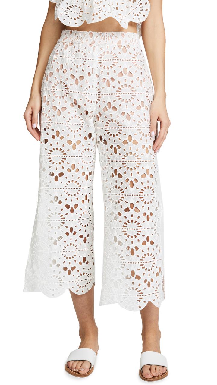 Red Carter Deck Lace Pants
