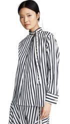 Marques Almeida Striped Buckle Blouse