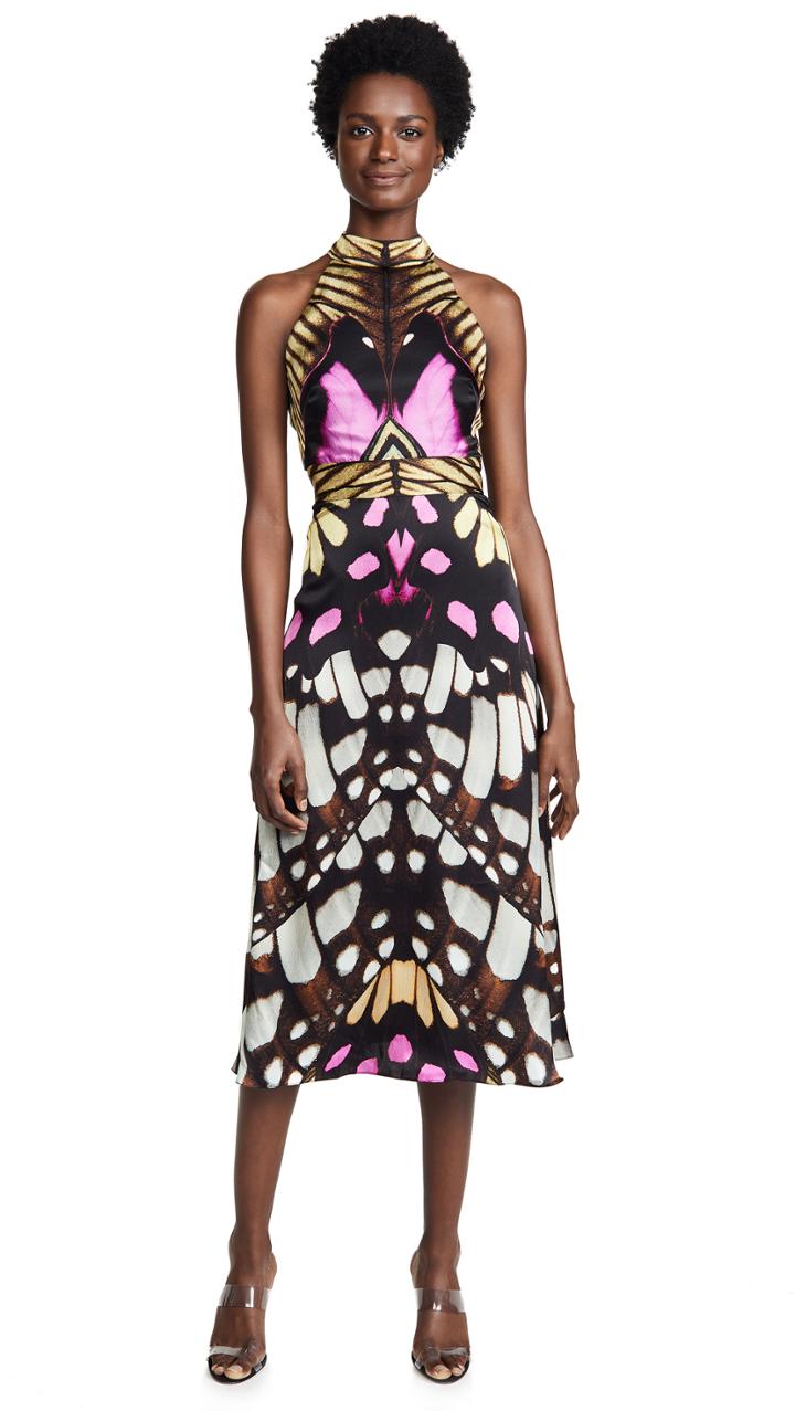 Temperley London Flutter Print Midi Dress