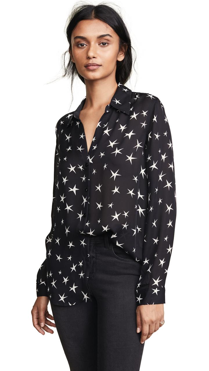 L Agence Nina Silk Blouse