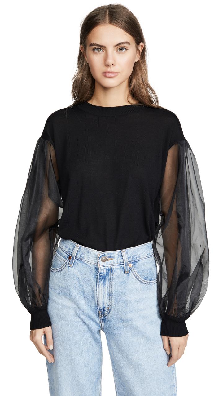 Clu Pullover With Tulle Sleeves