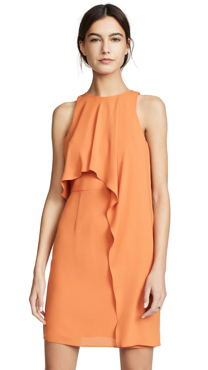 Halston Heritage Sleeveless High Neck Dress