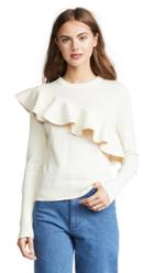 Apiece Apart Sterre Ruffle Crew Neck Sweater
