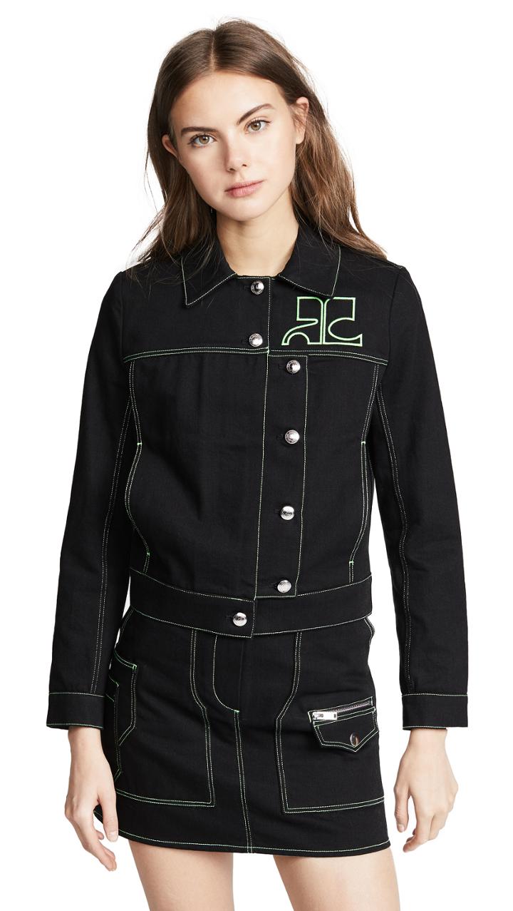 Courreges Jacket With Asymmetrical Buttons