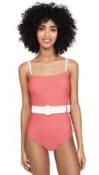 Solid Striped The Nina Belted One Piece