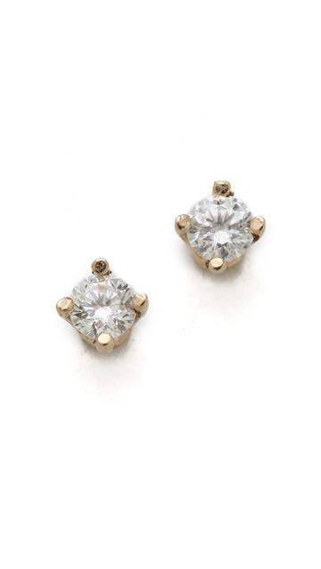Gabriela Artigas 14k Gold White Diamond Stud Earrings