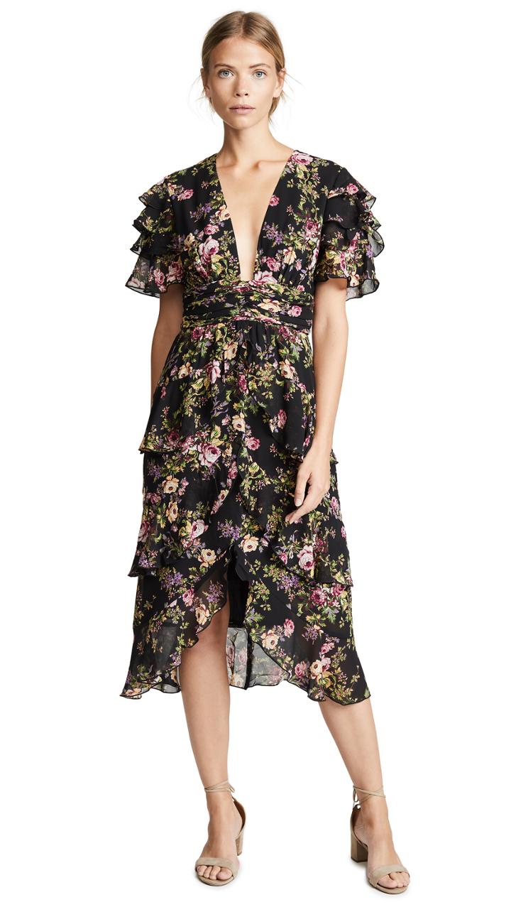 Wayf Miranda Tiered Ruffle Dress