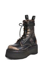 R13 Double Stacked Lace Up Boots