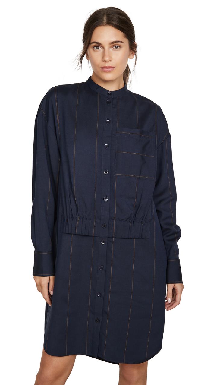 Tibi Shirtdress With Bib Detail