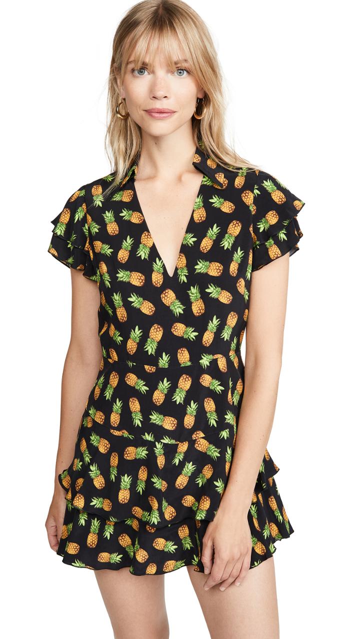 Alice Olivia Shay Ruffle Skort Romper