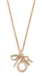 What Goes Around Comes Around Dior Crystal Letters Necklace