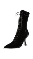 Brock Collection Velvet Lace Up Booties