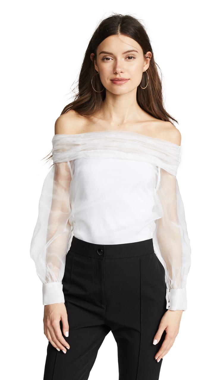 Jourden Organza Ots Top