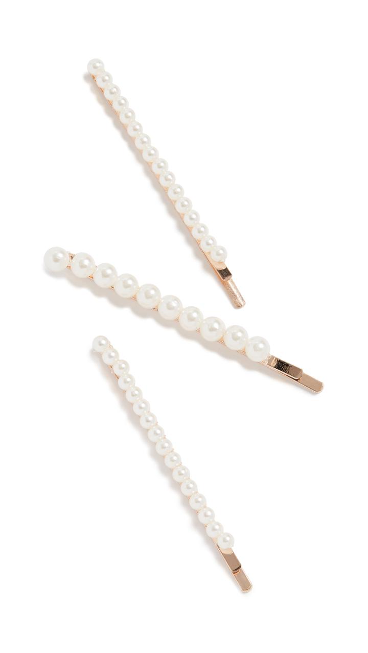 Shashi Mixed Imitation Pearl Bobbie Pin Set