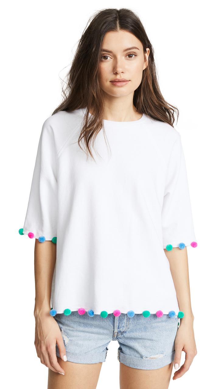 South Parade Short Sleeve Sweatshirt With Pom Poms