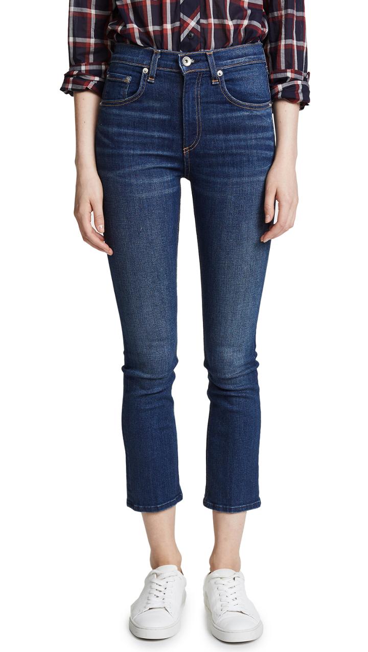 Rag Bone Jean Hana High Rise Cropped Jeans