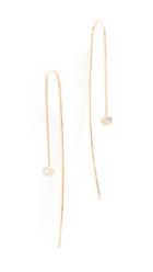 Zoe Chicco 14k Gold White Diamond Wire Earrings