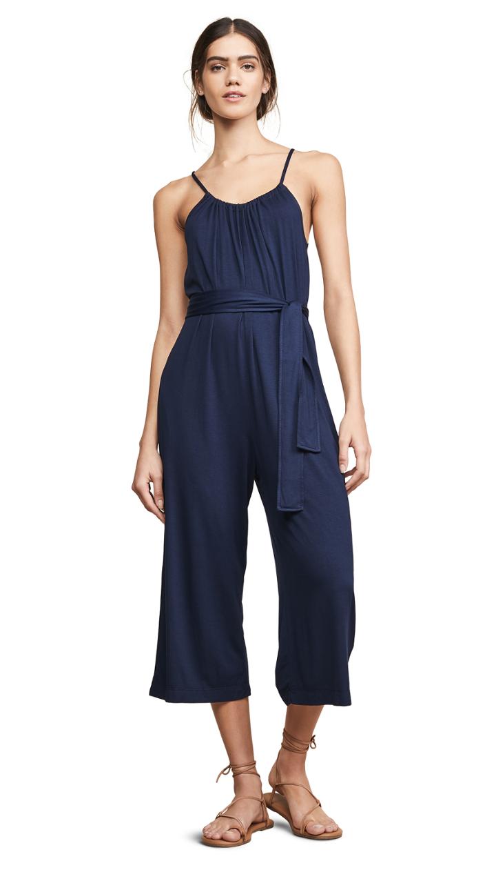 Three Dots Shirred Jumpsuit