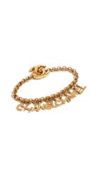 What Goes Around Comes Around Chanel Letters Charm Bracelet
