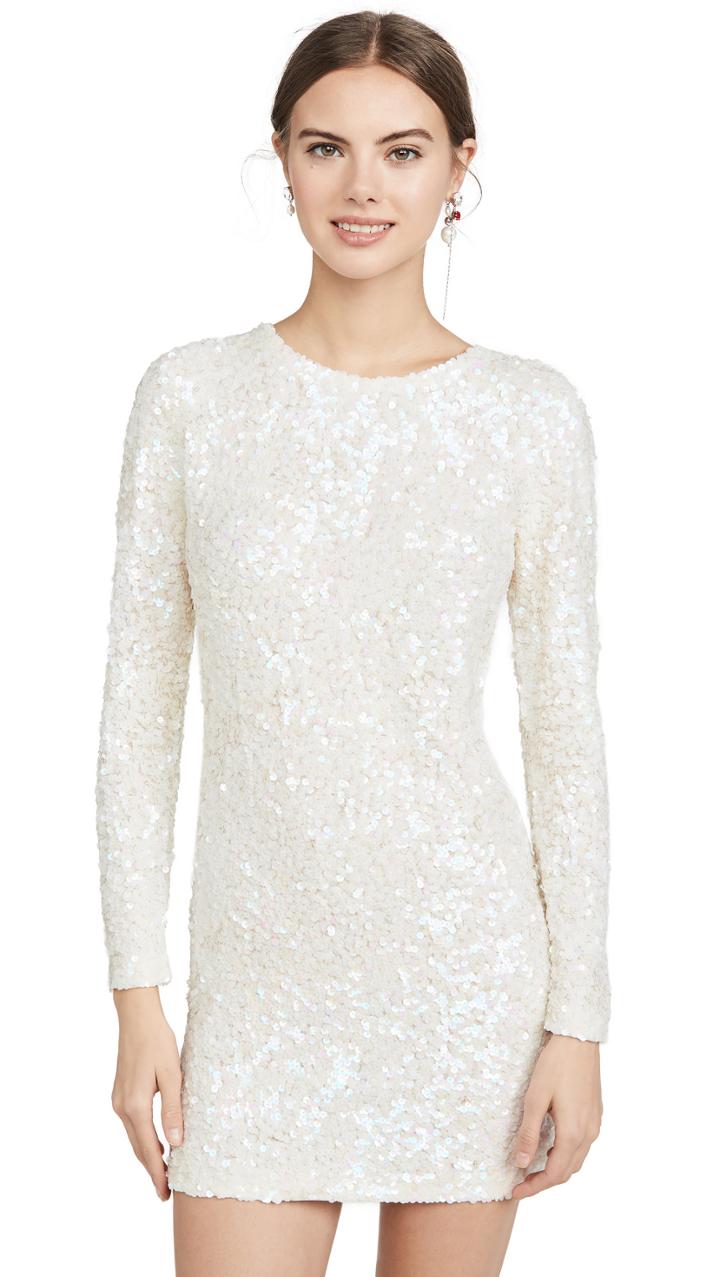 Ashish Sequin Long Sleeve Dress