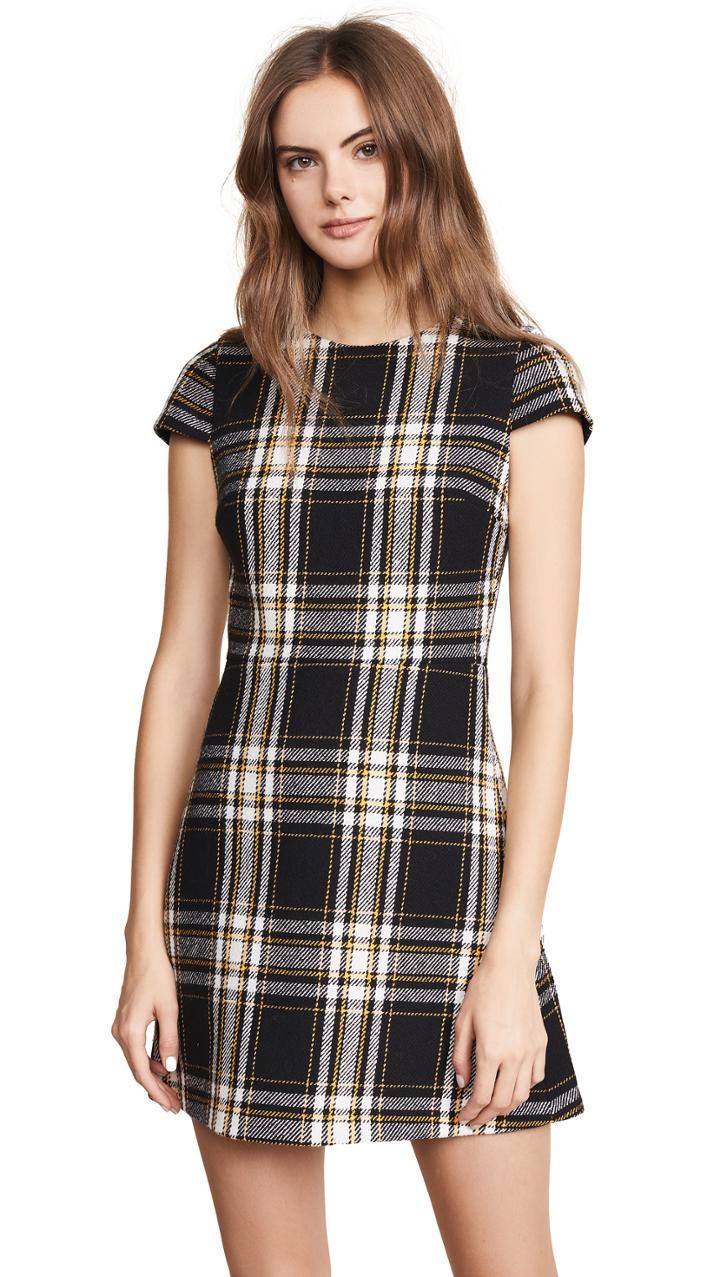 Alice Olivia Malin Crew Neck Dress