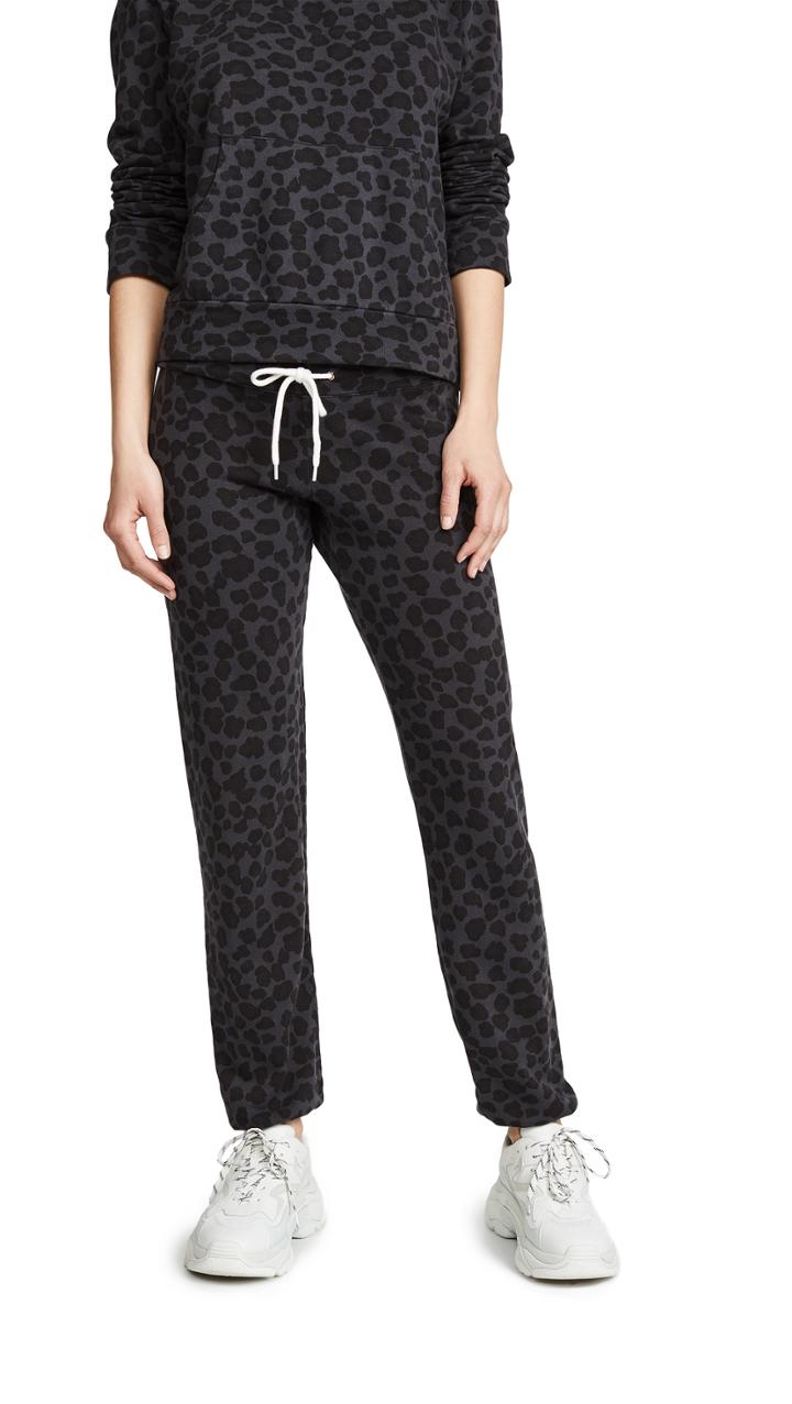 Monrow Leopard Vintage Sweatpants