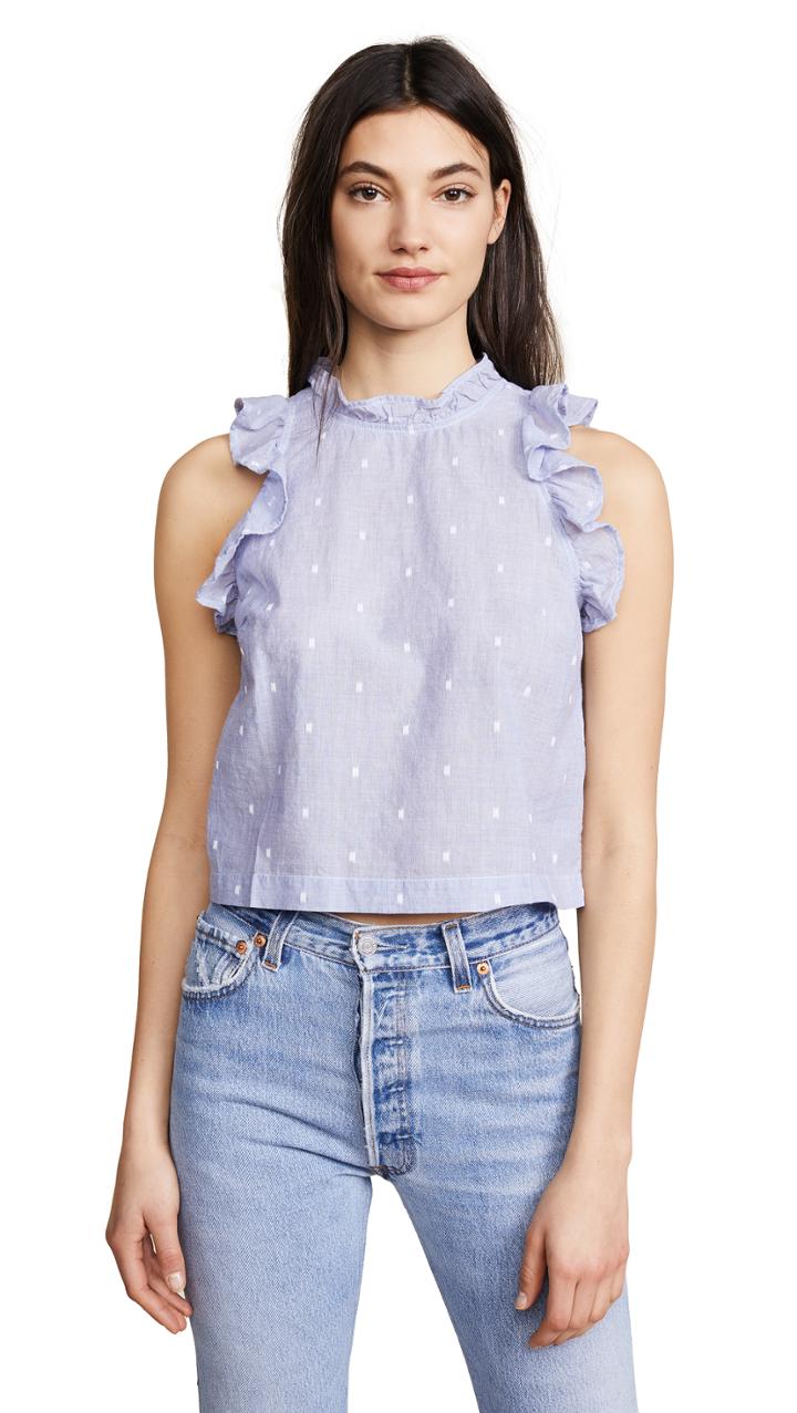 Bella Dahl Ruffle Sleeveless Blouse