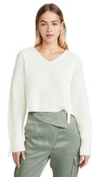 3 1 Phillip Lim Cropped Ribbon Weave Sweater