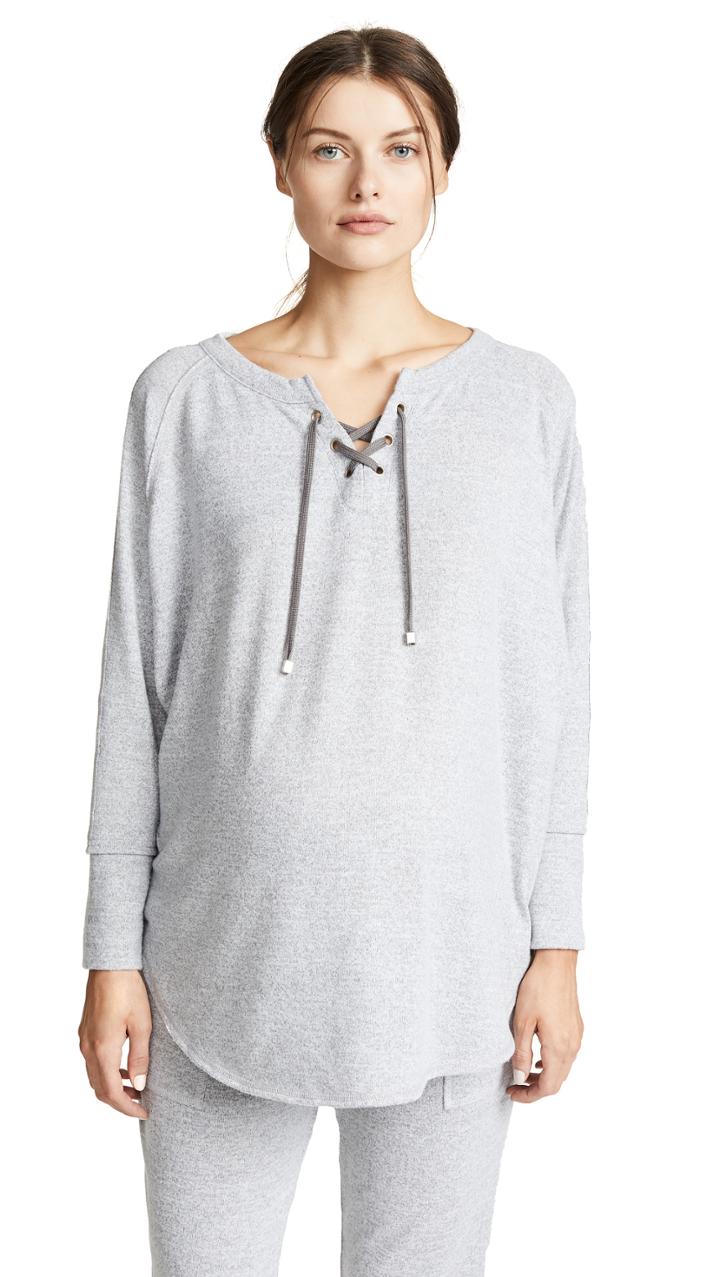 Ingrid Isabel Lace Up Cocoon Maternity Top