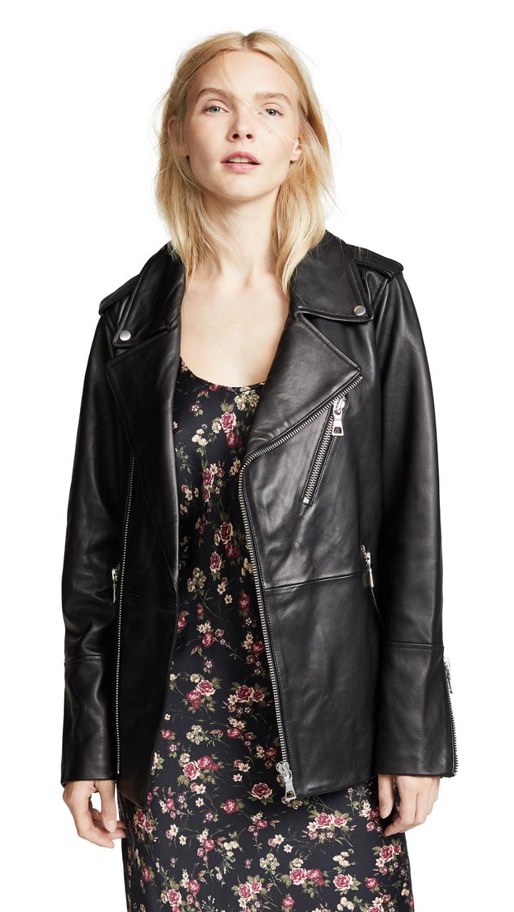 J Brand Eden Maxi Moto Jacket