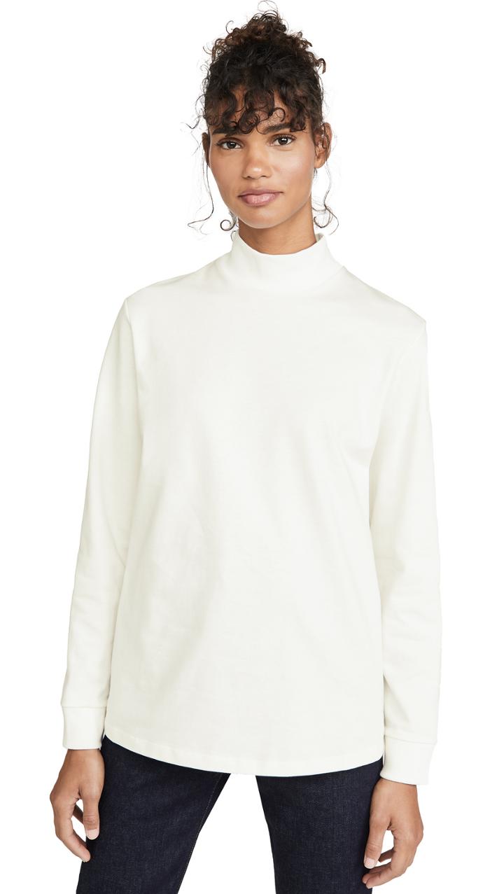 Theory Mock Neck Long Sleeve Top