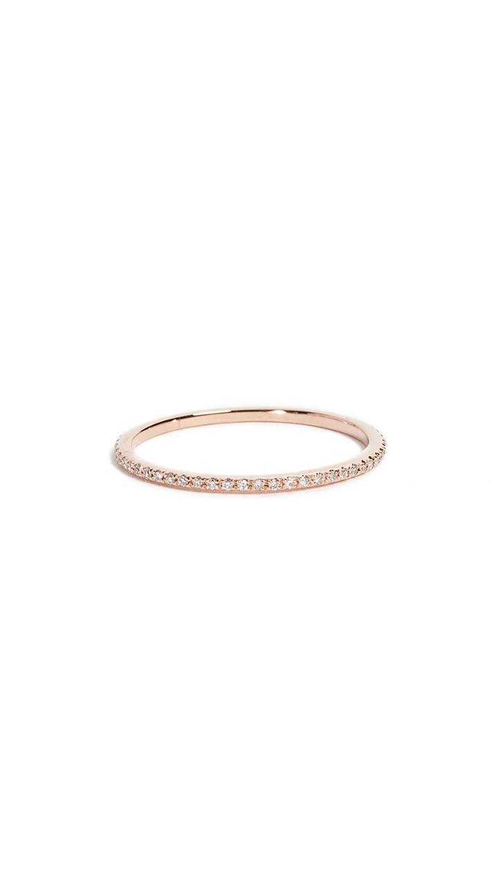 Ef Collection 14k Rose Gold Diamond Eternity Stack Ring