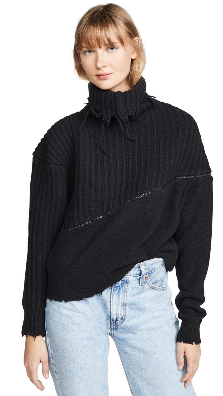 Unravel Project Hybrid Turtleneck