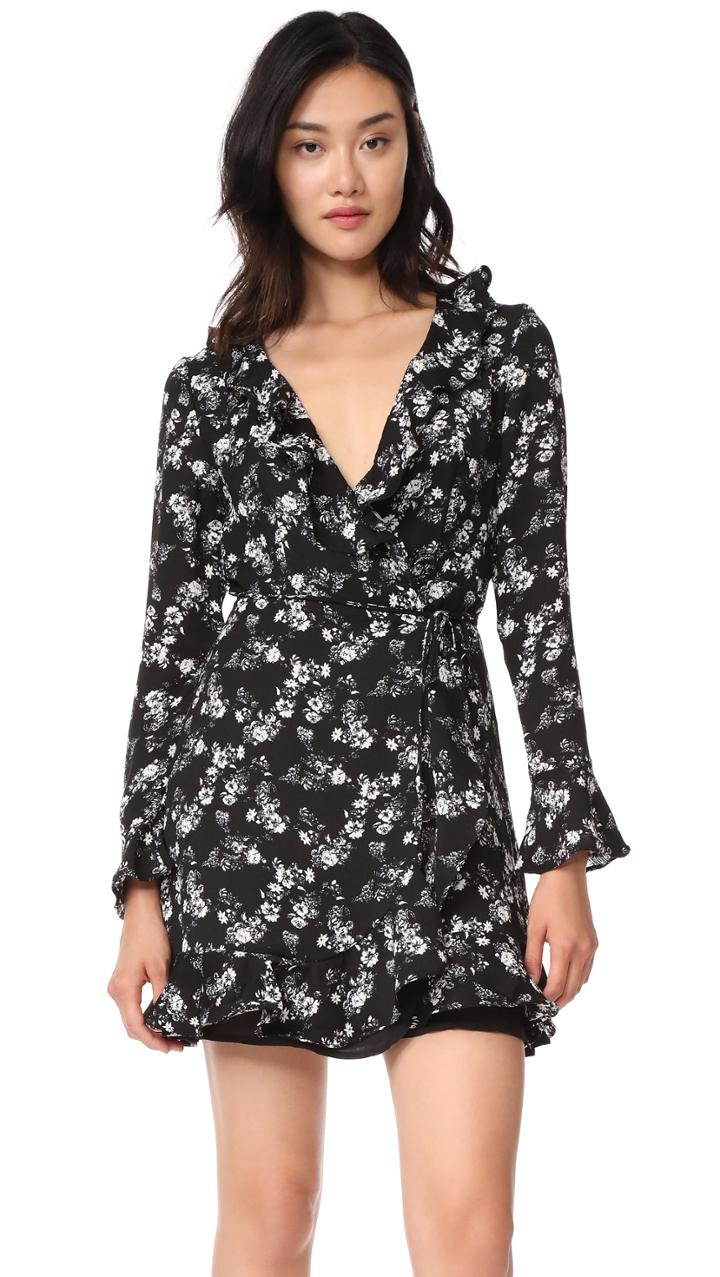 Wayf Maddie Wrap Mini Dress