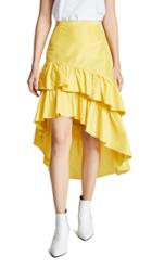 Cynthia Rowley High Low Tiered Ruffle Skirt