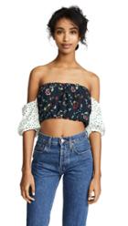 Backstage Mia Tie Front Top