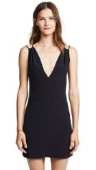 Victoria Victoria Beckham Gathered V Neck Dress